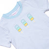 Tangy Treat Applique Short Set, Blue