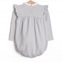 Grace Long Sleeve Bubble, Sage Stripe