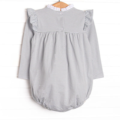 Grace Long Sleeve Bubble, Sage Stripe