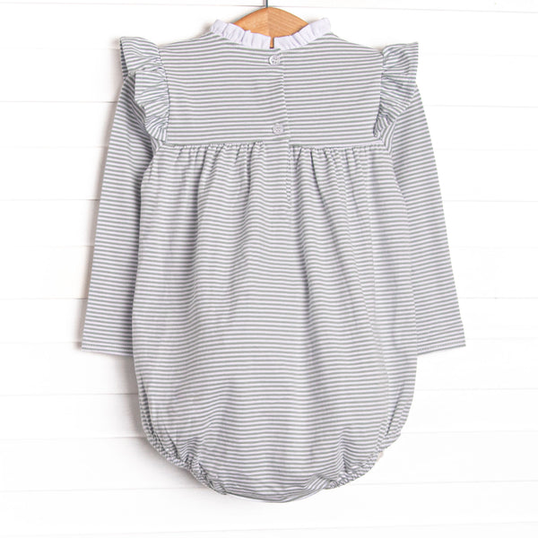 Grace Long Sleeve Bubble, Sage Stripe