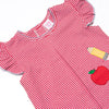 Elementary Essentials Applique Ruffle Short Set, Red