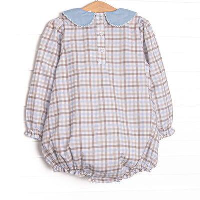 Family Favorites Collared Bubble, Blue Plaid