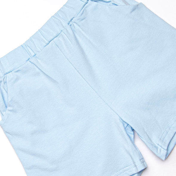 Tangy Treat Applique Short Set, Blue