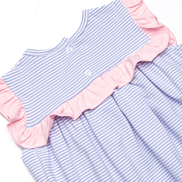 Bonnie Bubble, Light Pink and Periwinkle Stripe