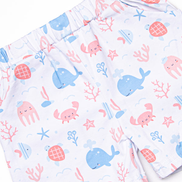 Whale-y Good Friends Short Set, Blue
