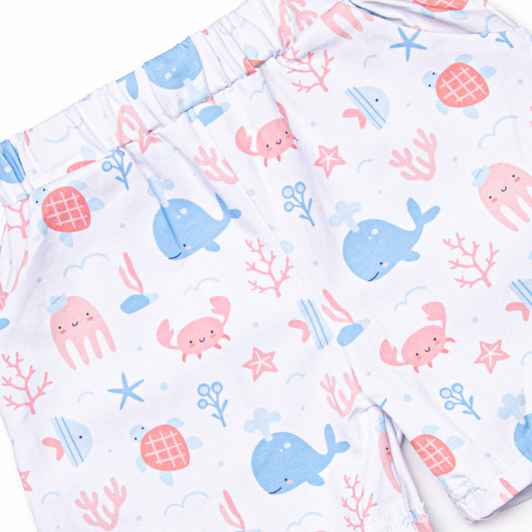 Whale-y Good Friends Short Set, Blue