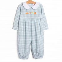 Thanksgiving Favorites Embroidered Romper, Green