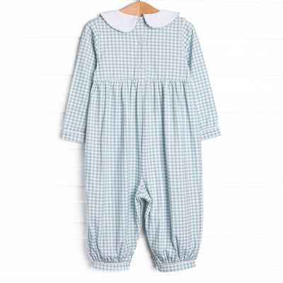Thanksgiving Favorites Embroidered Romper, Green