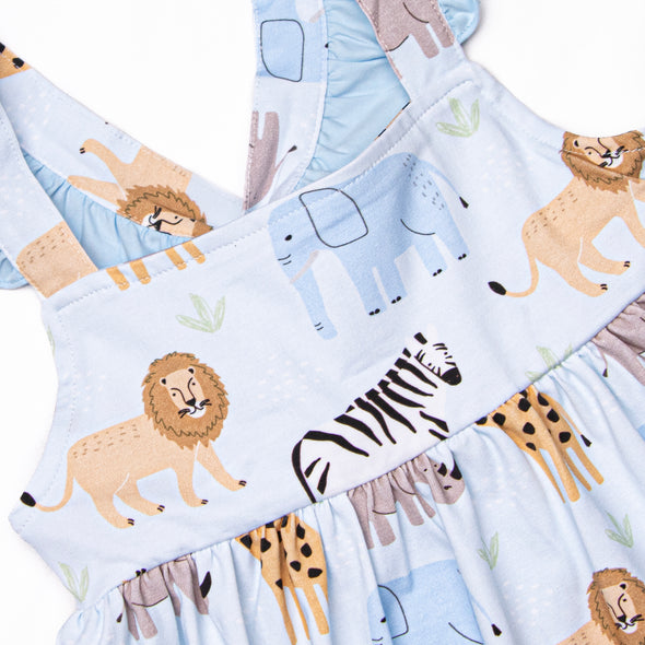 Safari Summer Dress, Blue