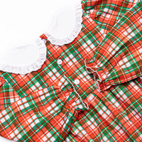 Merry Berry Bows Embroidered Bubble, Red