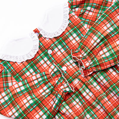 Merry Berry Bows Embroidered Bubble, Red