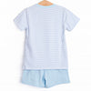 Marlin Marina Applique Short Set, Blue