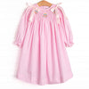 Frosted Up Florals Smocked Bishop Dress, Pink