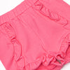 Fuchsia Feathers Applique Short Set, Blue