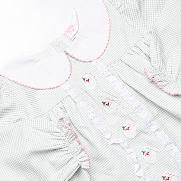 Joyous and Jolly Embroidered Bubble, Green