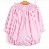 Frosted Up Florals Smocked Bubble, Pink
