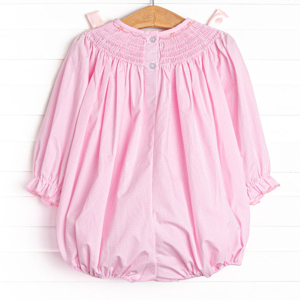 Frosted Up Florals Smocked Bubble, Pink