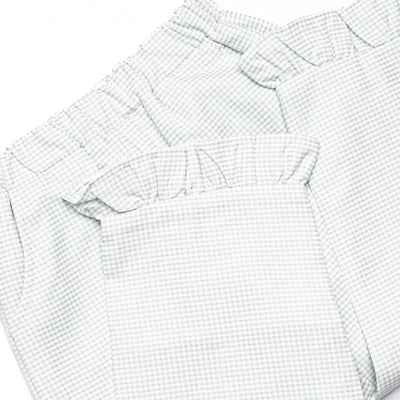 Joyous and Jolly Embroidered Ruffle Pant Set, Green