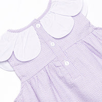 Spring Stripes Ruffle Short Set, Purple