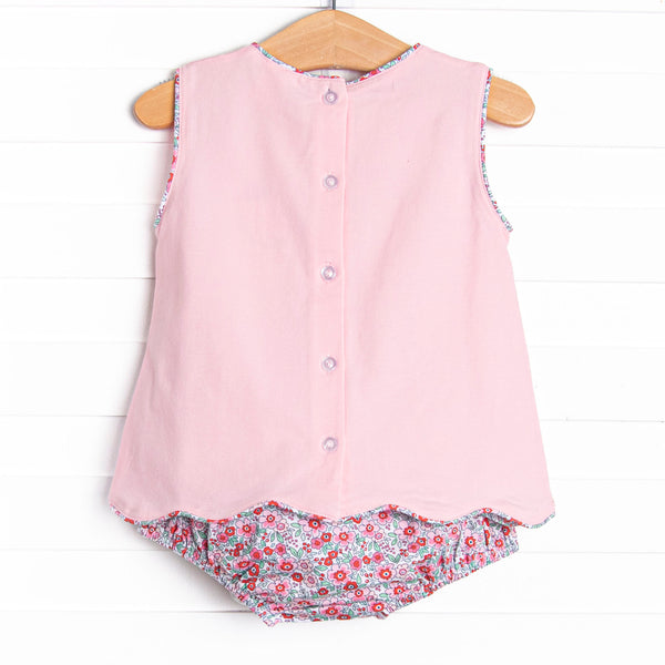 Homework Honeycrisps Applique Diaper Set, Pink