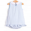 Peter Pan Petals Embroidered Skirted Bubble, Blue