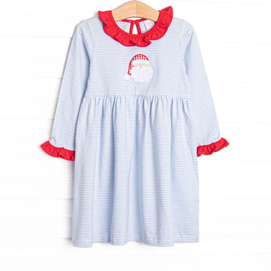 christmas applique dress Christmas Cute Santa Applique Red Plaid Bow Girls Dress