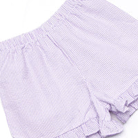 Spring Stripes Ruffle Short Set, Purple