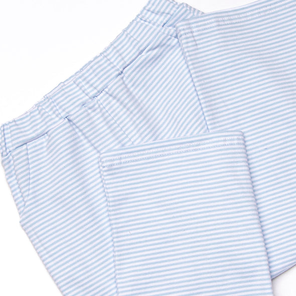 Friday Night Fleece Applique Pant Set, Blue