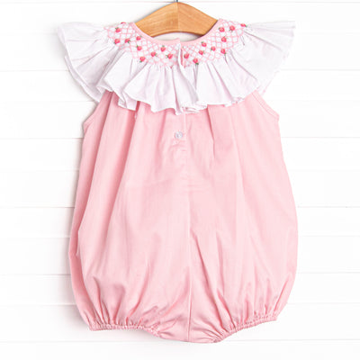 Porcelain Petals Smocked Bubble, Pink