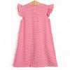 Pocketful of Berries Applique Dress, Red