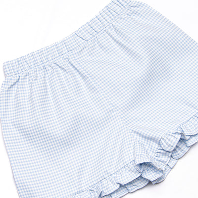 Soft Serve Scoops Applique Ruffle Strap Short Set, Pink