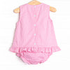 Pups and Pails Applique Ruffle Diaper Set, Pink