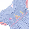 Celebration Cheer Smocked Legging Set, Blue