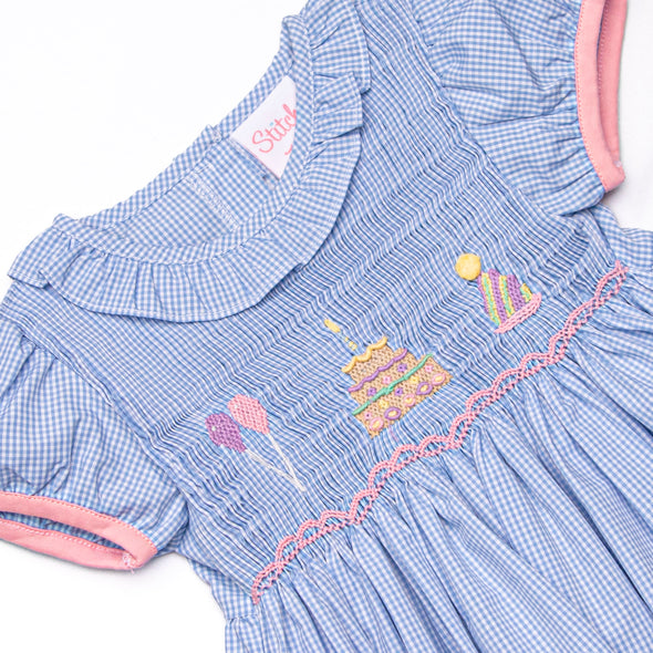 Celebration Cheer Smocked Legging Set, Blue