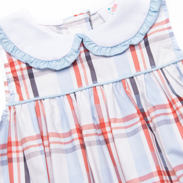 Patriotically Plaid Bubble, Blue