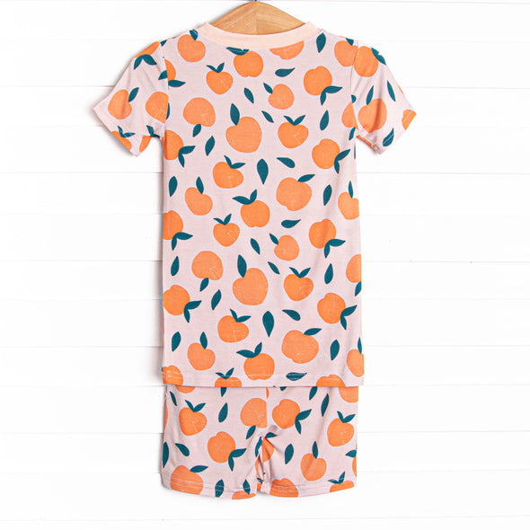 Perfectly Peachy Bamboo Pajama Short Set, Orange