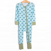 Happy Harvest Bamboo Zippy Pajama, Blue