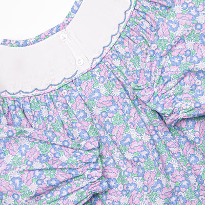 Turkey Thyme Smocked Legging Set, Blue