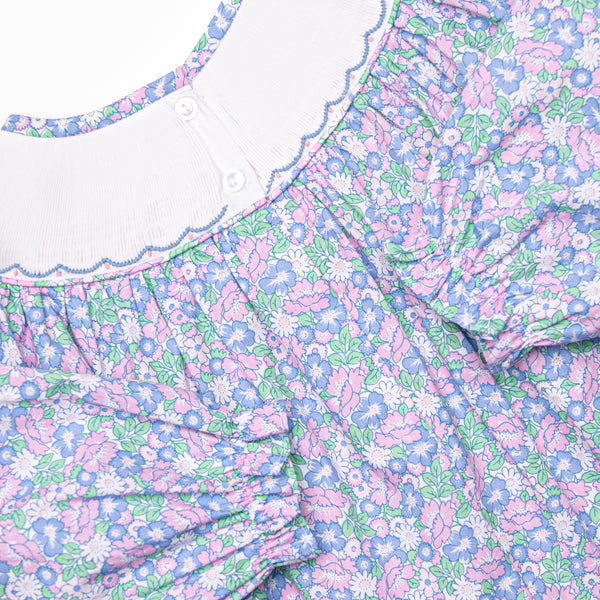 Turkey Thyme Smocked Legging Set, Blue