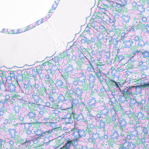 Turkey Thyme Smocked Legging Set, Blue