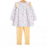 Party's Just Begun Legging Set, Yellow