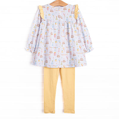 Party's Just Begun Legging Set, Yellow