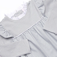 Grace Long Sleeve Bubble, Sage Stripe