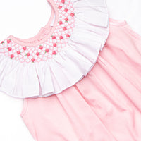 Porcelain Petals Smocked Bubble, Pink
