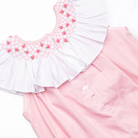 Porcelain Petals Smocked Bubble, Pink