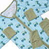 Happy Harvest Bamboo Zippy Pajama, Blue