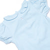 An Apple a Day Applique Ruffle Short Set, Blue and Red