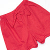 An Apple a Day Applique Ruffle Short Set, Blue and Red
