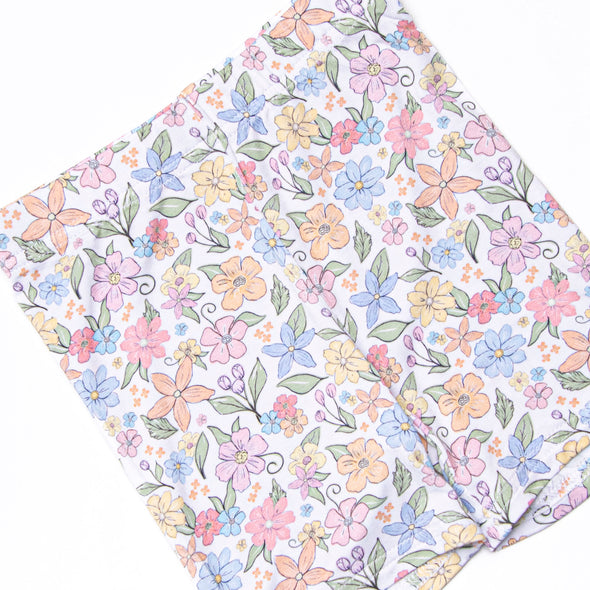 Abundant Blooms Bamboo Pajama Short Set, Pink