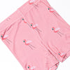 Frills and Flamingos Bamboo Pajama Short Set, Pink